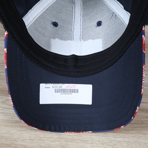Waialae Country Club Hat Cap Strapback Blue Floral Hawaiian Golf Flag Pukka - Picture 7 of 8